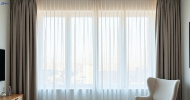 Freshly steam cleaned curtains in woongoolba QLD
