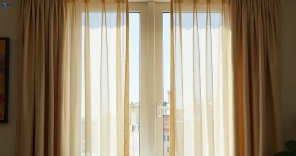 Dusty and dull curtains in woongoolba before steam cleaning